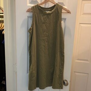 Old Navy Olive Green Midi Dress